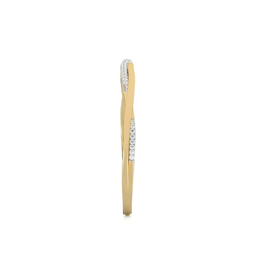 1/2 CT. Twisted Lab Created Diamond Cuff Bracelet