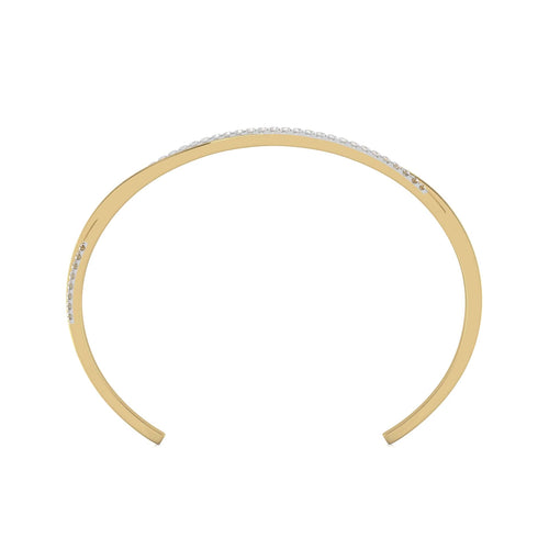 1/2 CT. Twisted Lab Created Diamond Cuff Bracelet