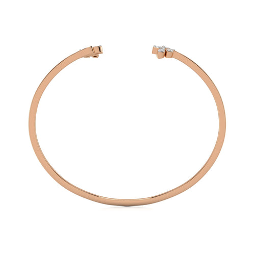 1/4 CT. Marquise Lab Created Diamond Leaves Bangle Bracelet