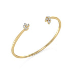 1/4 CT. Marquise Lab Created Diamond Leaves Bangle Bracelet