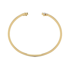 1/4 CT. Marquise Lab Created Diamond Leaves Bangle Bracelet