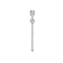 1/2 CT. Spring Round Natural Diamond Five Station Flexible Cuff Bracelet