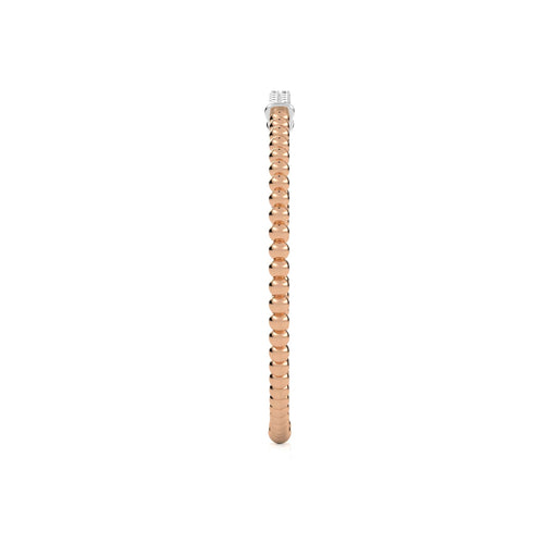 1/3 CT. Round Natural Diamond Beaded Cuff Bracelet