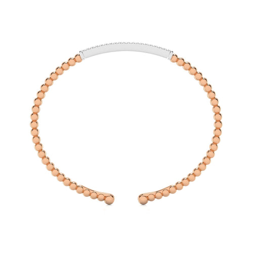 1/3 CT. Round Lab Created Diamond Beaded Cuff Bracelet