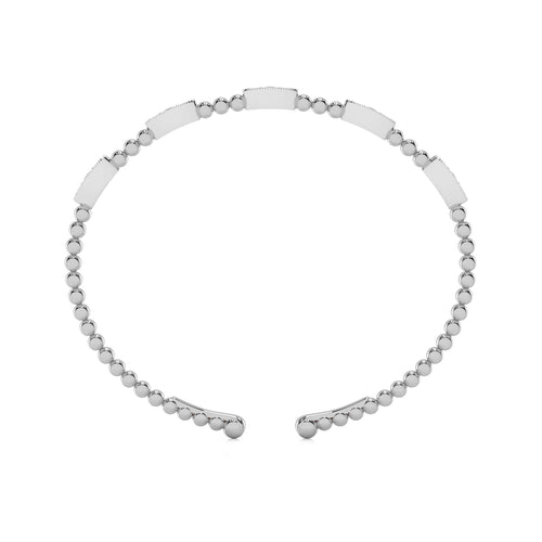 1/2 CT. Marquise Shape Round Studded Lab Created Diamond Bujukan Cuff Bracelets