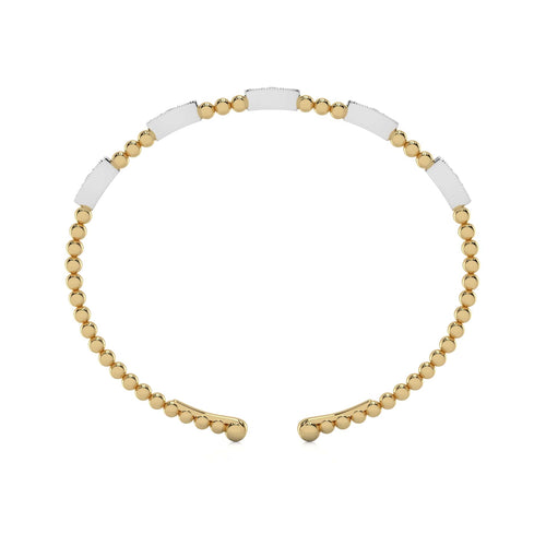 1/2 CT. Marquise Shape Round Studded Natural Diamond Bujukan Cuff Bracelets
