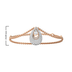 2 1//4 Tear Drop Pear and Round Lab Created Diamond Bracelet