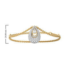 2 1//4 Tear Drop Pear and Round Lab Created Diamond Bracelet