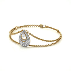 2 1//4 Tear Drop Pear and Round Lab Created Diamond Bracelet