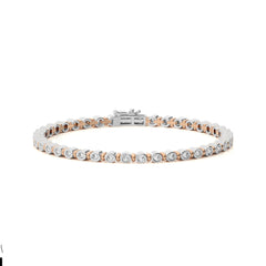 1 CT. Celestial Allure Starlight Symphony Natural Diamonds Studded Gold Tennis Bracelet with Clasp Lock