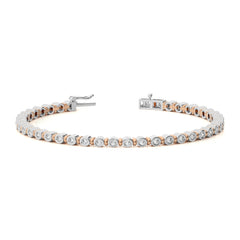 1 CT. Celestial Allure Starlight Symphony Natural Diamonds Studded Gold Tennis Bracelet with Clasp Lock