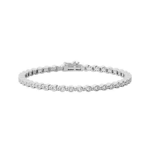 1 CT. Celestial Allure Starlight Symphony Natural Diamonds Studded Gold Tennis Bracelet with Clasp Lock