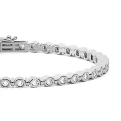 1 CT. Celestial Allure Starlight Symphony Natural Diamonds Studded Gold Tennis Bracelet with Clasp Lock