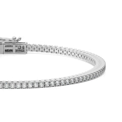 2 CT. Modern Majesty Dazzling Natural Diamonds Studded Classic  Gold Tennis Bracelet with Clasp Lock