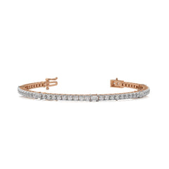 3 1/2 CT. Emerald and Round Lab Created Diamond Tennis Bracelet