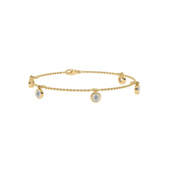 1 CT. Round Bezel Set Station Bracelet