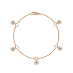 1 CT. Round Bezel Set Station Bracelet