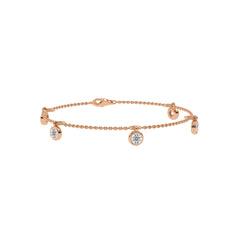 1 CT. Round Bezel Set Station Bracelet