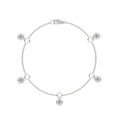 1 CT. Round Bezel Set Station Bracelet