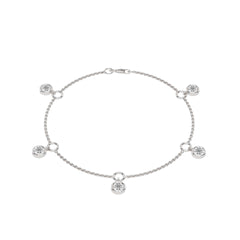 1 CT. Round Bezel Set Station Bracelet