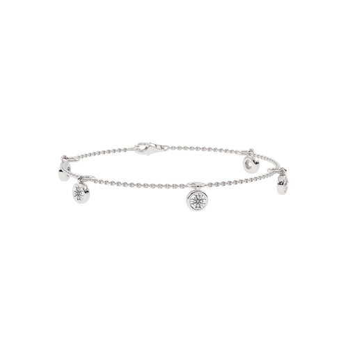 1 CT. Round Bezel Set Station Bracelet