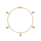 1 CT. Round Bezel Set Station Bracelet