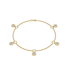 1 CT. Round Bezel Set Station Bracelet