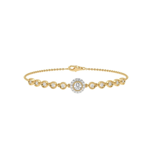 5/8 CT. Vintage Inspired Round Lab Created Diamond Bezel set Bracelet