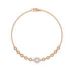 5/8 CT. Vintage Inspired Round Lab Created Diamond Bezel set Bracelet