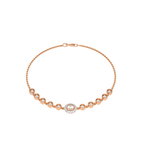 5/8 CT. Vintage Inspired Round Natural Diamond Bezel set Bracelet