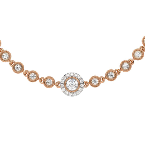 5/8 CT. Vintage Inspired Round Lab Created Diamond Bezel set Bracelet