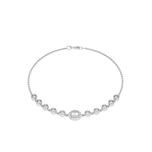 5/8 CT. Vintage Inspired Round Natural Diamond Bezel set Bracelet