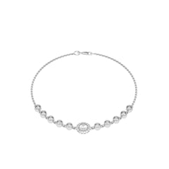 5/8 CT. Vintage Inspired Round Lab Created Diamond Bezel set Bracelet