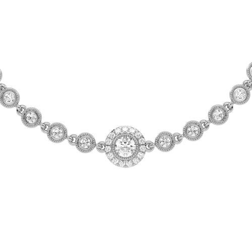 5/8 CT. Vintage Inspired Round Lab Created Diamond Bezel set Bracelet