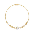5/8 CT. Vintage Inspired Round Natural Diamond Bezel set Bracelet