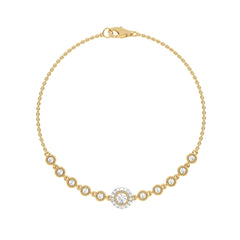 5/8 CT. Vintage Inspired Round Lab Created Diamond Bezel set Bracelet