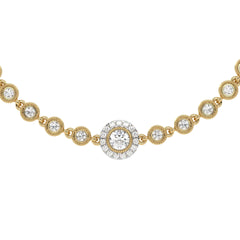 5/8 CT. Vintage Inspired Round Natural Diamond Bezel set Bracelet