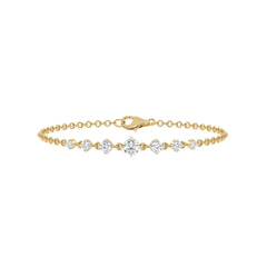 5/8 CT. Graduated Seven Stone Natural Diamond Bracelet