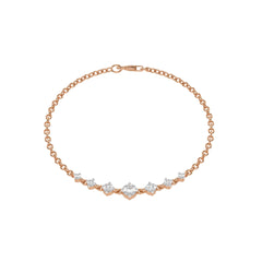 5/8 CT. Graduated Seven Stone Natural Diamond Bracelet