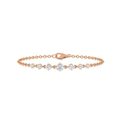 5/8 CT. Graduated Seven Stone Natural Diamond Bracelet