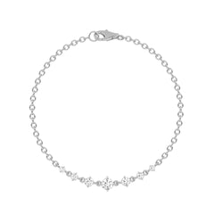 5/8 CT. Graduated Seven Stone Natural Diamond Bracelet