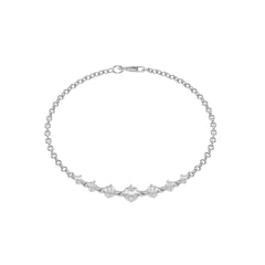 5/8 CT. Graduated Seven Stone Natural Diamond Bracelet