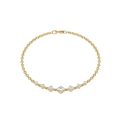 5/8 CT. Graduated Seven Stone Natural Diamond Bracelet
