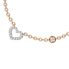 1/3 CT. Round Lab Created Diamond Heart Bracelet
