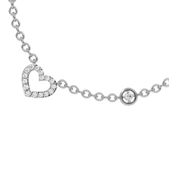 1/3 CT. Round Lab Created Diamond Heart Bracelet