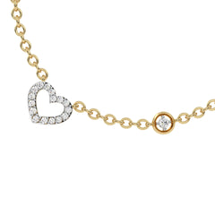 1/3 CT. Round Lab Created Diamond Heart Bracelet