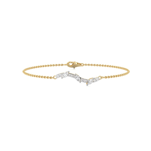 1/4 CT. Round and Marquise Natural Diamond Bracelet
