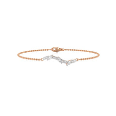 1/4 CT. Round and Marquise Natural Diamond Bracelet