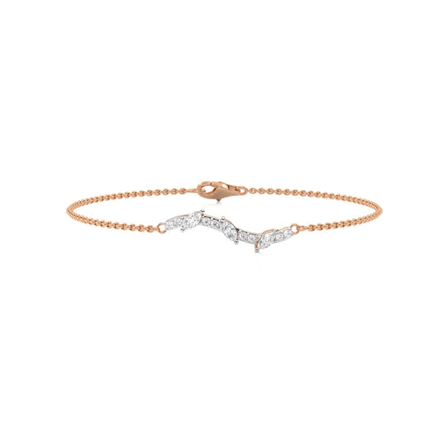 1/4 CT. Round and Marquise Natural Diamond Bracelet