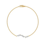 1/4 CT. Round and Marquise Natural Diamond Bracelet